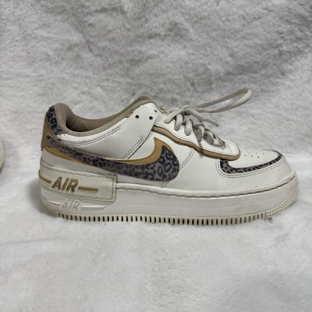 Nike Air Force 1 Shadow White Leopard Animal Print C10919-120 - Picture 6 of 12
